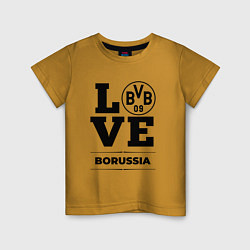 Футболка хлопковая детская Borussia Love Классика, цвет: горчичный