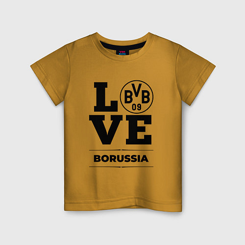 Детская футболка Borussia Love Классика / Горчичный – фото 1