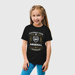 Футболка хлопковая детская Arsenal: Football Club Number 1, цвет: черный — фото 2