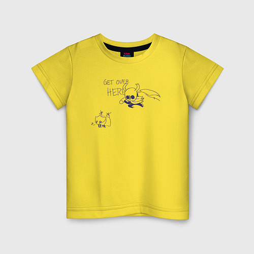Детская футболка GET OVER HERE Hollow Knight / Желтый – фото 1