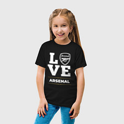 Футболка хлопковая детская Arsenal Love Classic, цвет: черный — фото 2