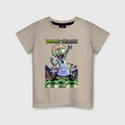 Футболка хлопковая детская Dr Zomboss, цвет: миндальный