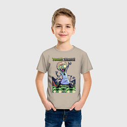 Футболка хлопковая детская Dr Zomboss, цвет: миндальный — фото 2