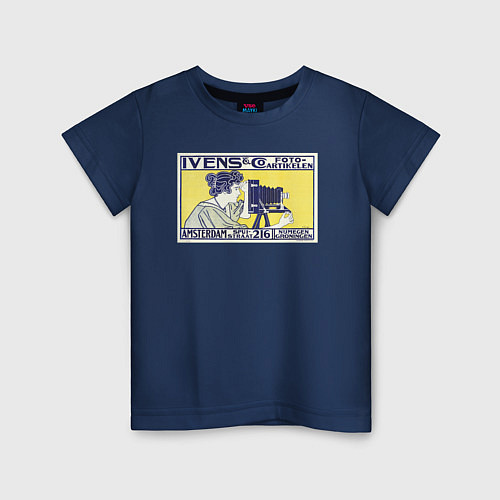 Детская футболка Ivens & Co Fotoartikelen Винтажная реклама фотосал / Тёмно-синий – фото 1