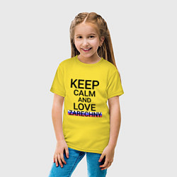 Футболка хлопковая детская Keep calm Zarechny Заречный, цвет: желтый — фото 2