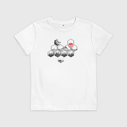 Футболка хлопковая детская Природные соты, цвет: белый