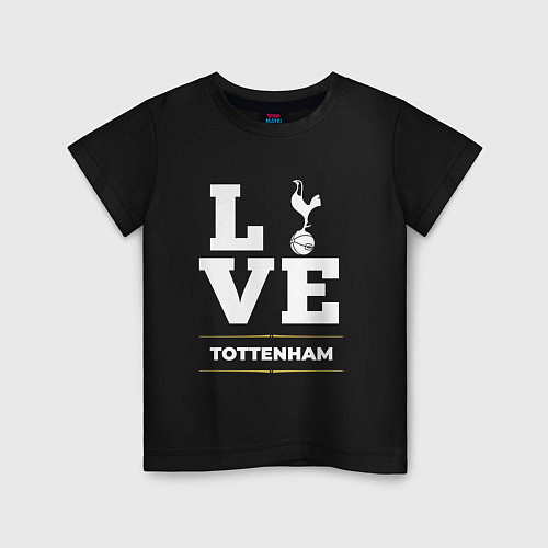 Детская футболка Tottenham Love Classic / Черный – фото 1