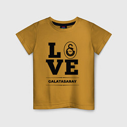 Футболка хлопковая детская Galatasaray Love Классика, цвет: горчичный