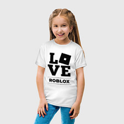 Футболка хлопковая детская Roblox Love Classic, цвет: белый — фото 2