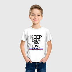 Футболка хлопковая детская Keep calm Kazan Казань, цвет: белый — фото 2