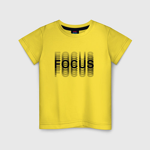Детская футболка FOCUS: BLACK / Желтый – фото 1