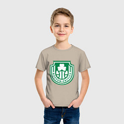 Футболка хлопковая детская Team - Celtics, цвет: миндальный — фото 2