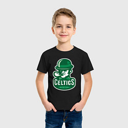 Футболка хлопковая детская Celtics Team, цвет: черный — фото 2