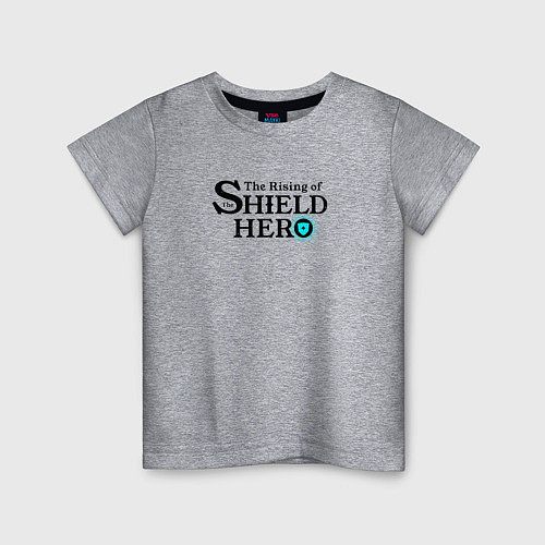 Детская футболка The Rising of the Shield Hero logo black color / Меланж – фото 1