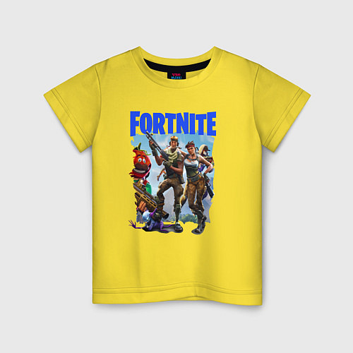Детская футболка FORTNITE ПЕРСОНАЖИ ИГРЫ / Желтый – фото 1