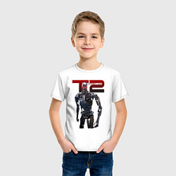 Футболка хлопковая детская Terminator 2 - T800, цвет: белый — фото 2