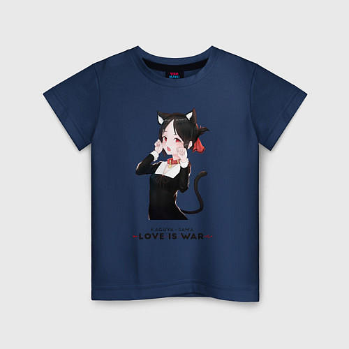 Детская футболка Госпожа Кагуя Love is war Синомия / Тёмно-синий – фото 1
