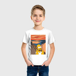 Футболка хлопковая детская Гомер Симпсон Крик, цвет: белый — фото 2