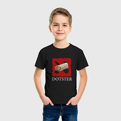 Футболка хлопковая детская Dotster, цвет: черный — фото 2