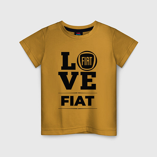 Детская футболка Fiat Love Classic / Горчичный – фото 1