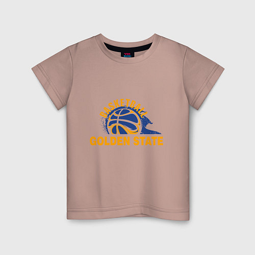 Детская футболка Golden State Basketball / Пыльно-розовый – фото 1