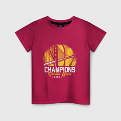 Футболка хлопковая детская Golden State - Champs, цвет: маджента