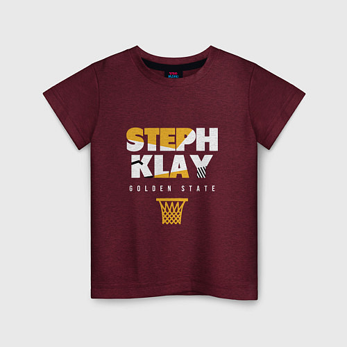 Детская футболка Steph & Klay / Меланж-бордовый – фото 1