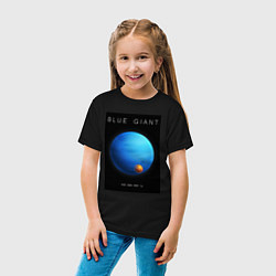 Футболка хлопковая детская Blue Giant Голубой Гигант Space collections, цвет: черный — фото 2