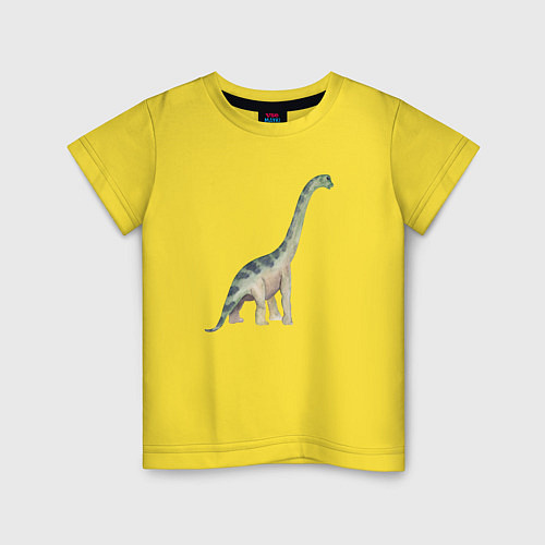 Детская футболка Mamenchisaurus Мамэньсизавр маменчизавр / Желтый – фото 1