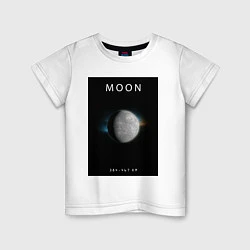 Футболка хлопковая детская Moon Луна Space collections, цвет: белый