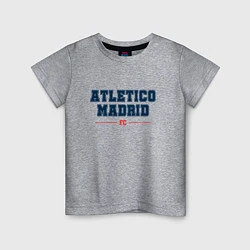 Футболка хлопковая детская Atletico Madrid FC Classic, цвет: меланж