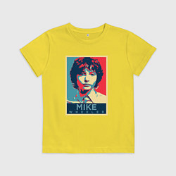 Футболка хлопковая детская Stranger Things Майк, цвет: желтый