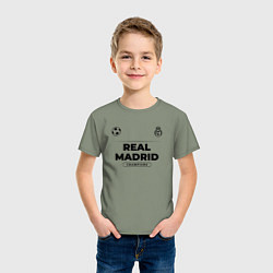 Футболка хлопковая детская Real Madrid Униформа Чемпионов, цвет: авокадо — фото 2