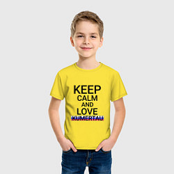 Футболка хлопковая детская Keep calm Kumertau Кумертау, цвет: желтый — фото 2