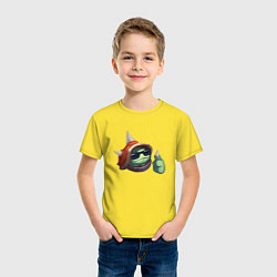 Футболка хлопковая детская 8K Rammus, цвет: желтый — фото 2
