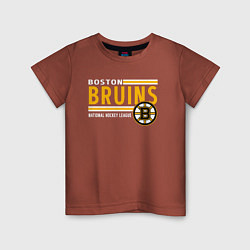 Футболка хлопковая детская NHL Boston Bruins Team, цвет: кирпичный