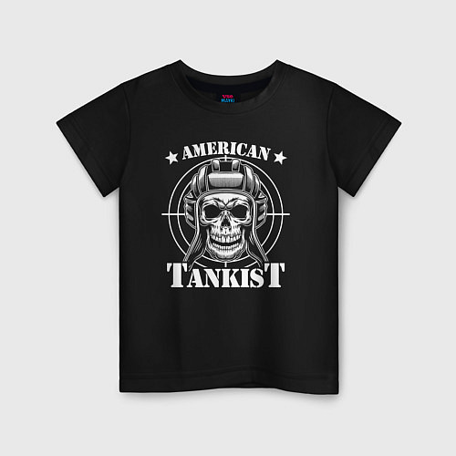 Детская футболка Американский танкист / Черный – фото 1