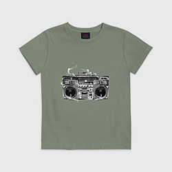 Футболка хлопковая детская Wu-Tang Boombox, цвет: авокадо