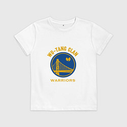 Футболка хлопковая детская Wu - Warriors, цвет: белый