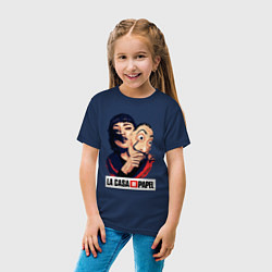 Футболка хлопковая детская Бумажный дом La casa de papel, цвет: тёмно-синий — фото 2