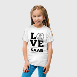 Футболка хлопковая детская Saab Love Classic, цвет: белый — фото 2
