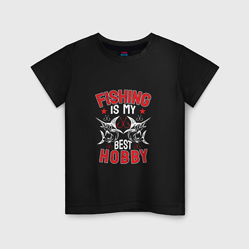 Детская футболка Рыбное хобби / Черный – фото 1