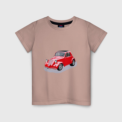 Детская футболка Фиат 500 Topolino / Пыльно-розовый – фото 1