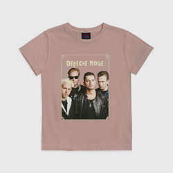 Футболка хлопковая детская Keep Calm and Enjoy the Silence - Depeche Mode, цвет: пыльно-розовый