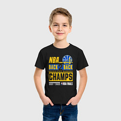 Футболка хлопковая детская GOLDEN STATE WARRIORS NBA CHAMPION, цвет: черный — фото 2