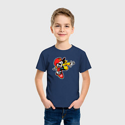 Футболка хлопковая детская Skate or die - skateboarding, цвет: тёмно-синий — фото 2