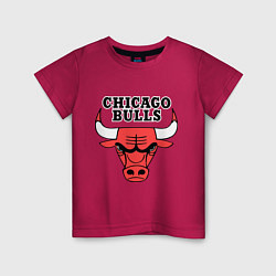 Футболка хлопковая детская Chicago Bulls, цвет: маджента