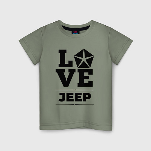 Детская футболка Jeep Love Classic / Авокадо – фото 1