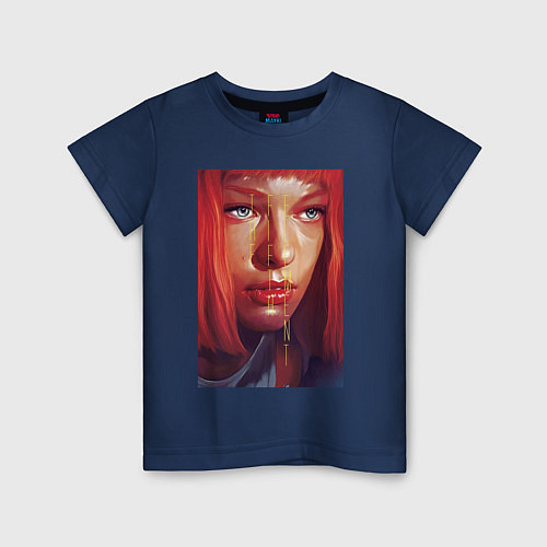 Детская футболка Milla Jovovich - The Fifth Element / Тёмно-синий – фото 1