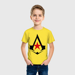 Футболка хлопковая детская Русский ассассин, цвет: желтый — фото 2